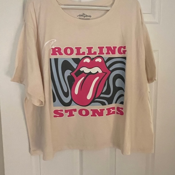 The Rolling Stones Beige and Pink Short Sleeve Tee - Picture 4 of 8